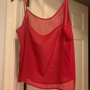 American Apparel red chiffon tank